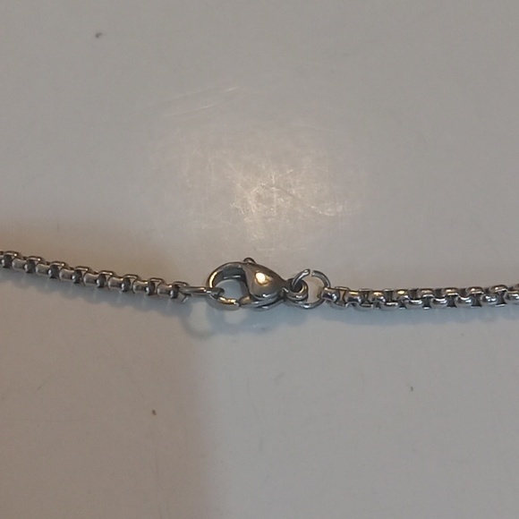 Gothic Sword Shaped Cross Necklace Silver & Black - Picture 3 of 8